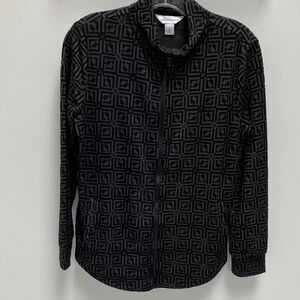 Liz Claiborne Black Geometric Jacket
